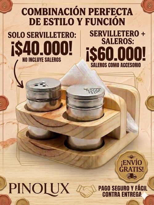 Servilletero de Pino