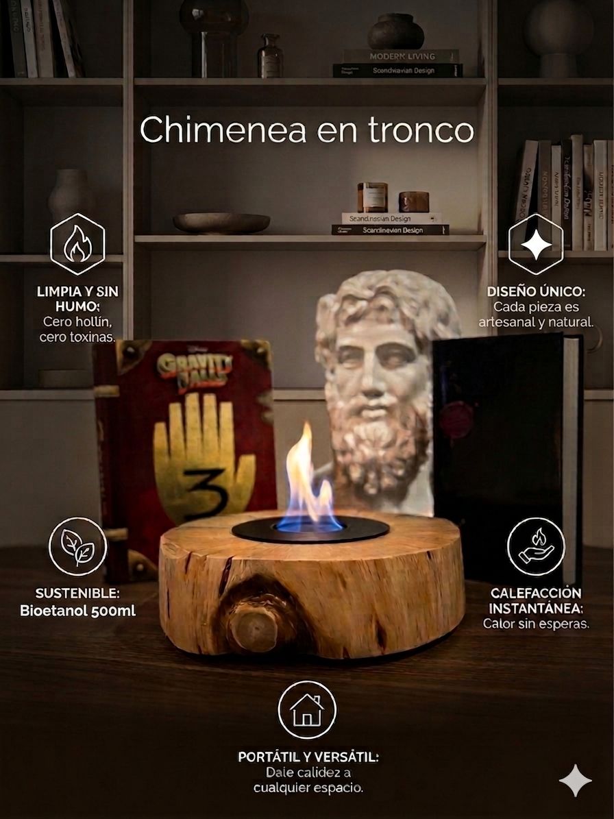 CHIMENEA DE TRONCO REDONDA
